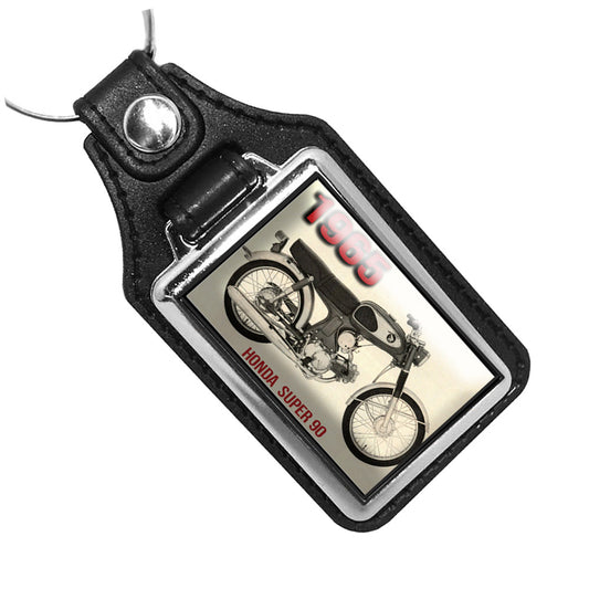 KR-3376 Key Ring - Classic 1965 Honda Super 90 Motorcycle