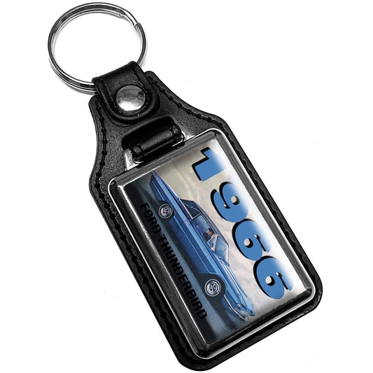 KR-3387 Key Ring - Classic 1970 Ford Thunderbird Blue Design