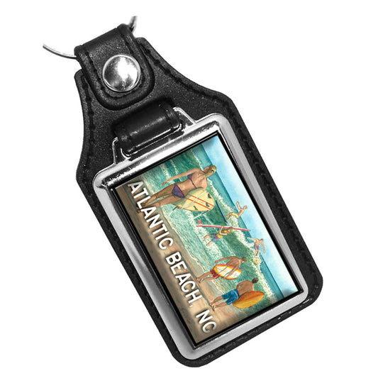 KR-3401 Key Ring - Artist Ron Williams Atlantic Beach NC Surfers
