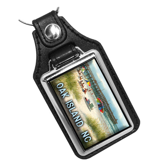 KR-3404 Key Ring - Artist Ron Williams Oak Island Fishing Pier NC