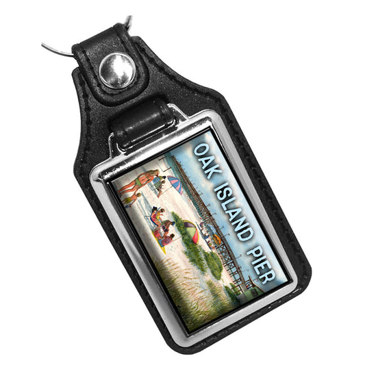 KR-3405 Key Ring - Artist Ron Williams Oak Island Fishing Pier NC