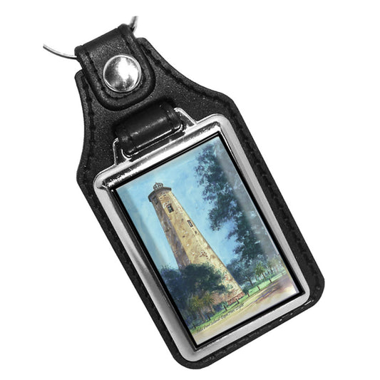 KR-3407 Key Ring - Artist Ron Williams Bald Head Island Old Baldy Lighthouse