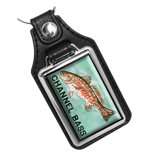 KR-3409 Key Ring - Artist Ron Williams Channel Bass Fish Design