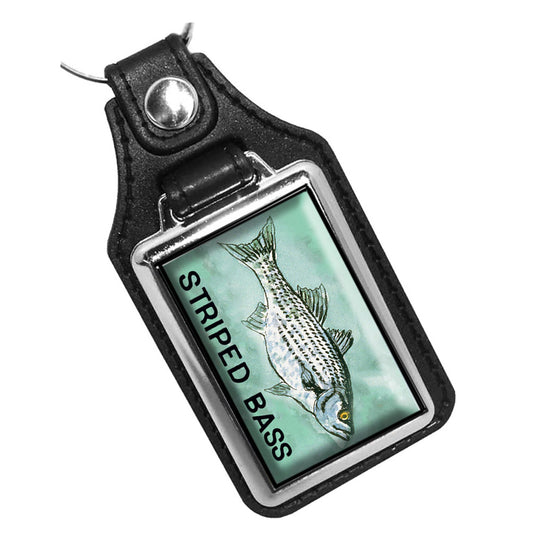 KR-3410 Key Ring - Artist Ron Williams Striped Bass Fish Design