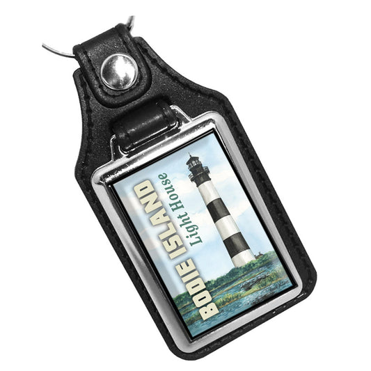 KR-3424 Key Ring - Artist Ron Williams Bodie Island NC Lighthouse