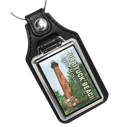 KR-3425 Key Ring - Artist Ron Williams Currituck Beach NC Lighthouse