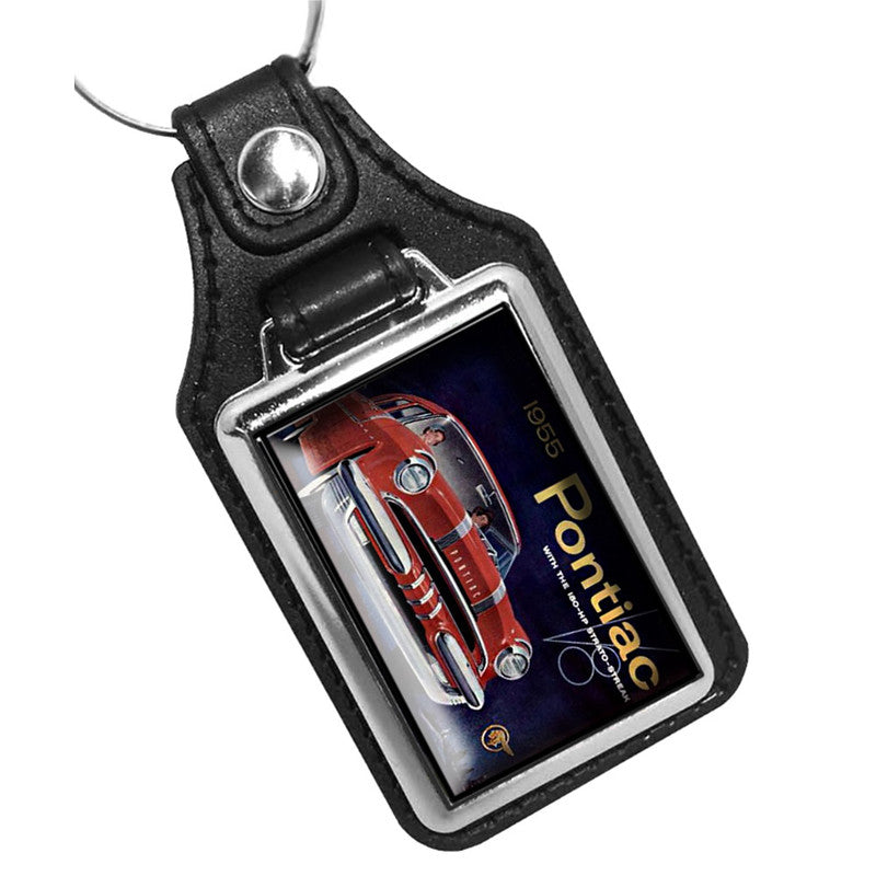 KR-451 Key Ring - 1955 Pontiac V-8 Strato Streak Design