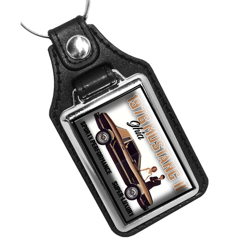 KR-588 Key Ring - Classic 1976 Mustang II Ghia Design