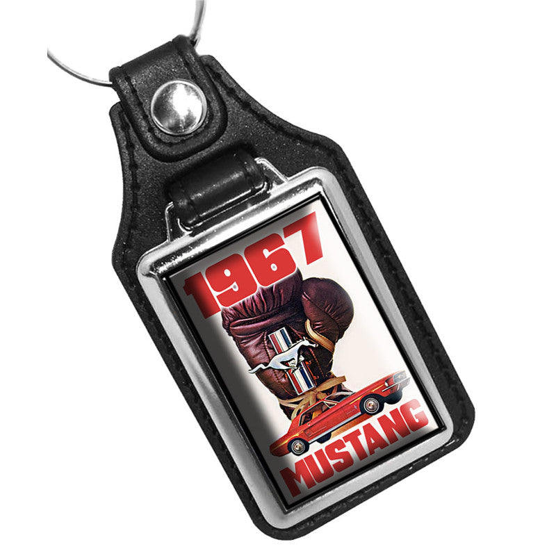 KR-589 Key Ring - Classic 1967 Mustang Boxing Ad