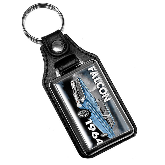 KR-794 Key Ring - Classic 1964 Ford Falcon Light Blue