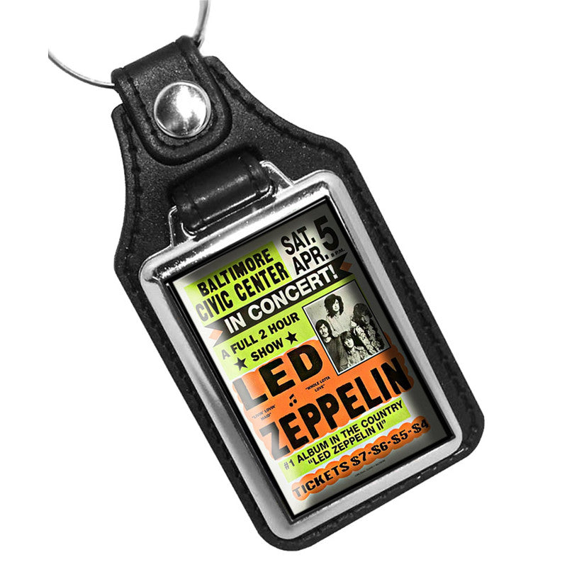 KR-831 Key Ring - Vintage Led Zeppelin Concert Poster Design