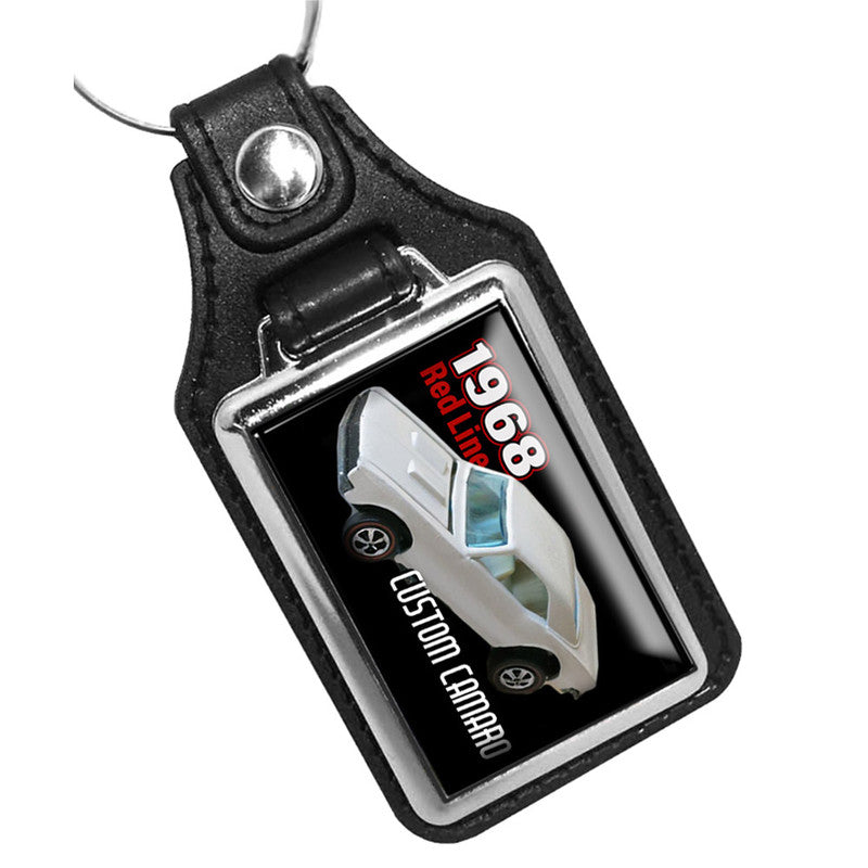 KR-877 Key Ring - Classic Hot Wheels Custom Corvette White Die Cast Car