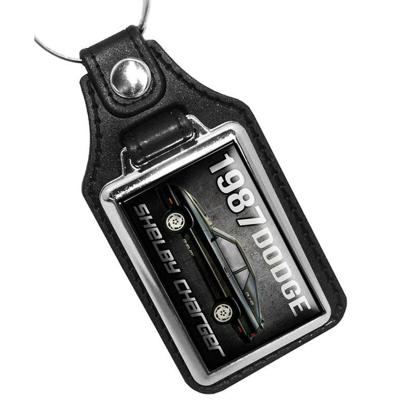 KR-883 Key Ring - Classic 1987 Dodge Shelby Charge Design