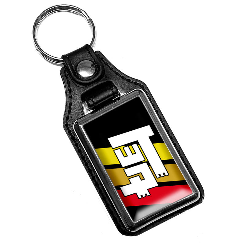 KR-989 Key Ring - Japanese Car Emblem Three Stripes TEQ