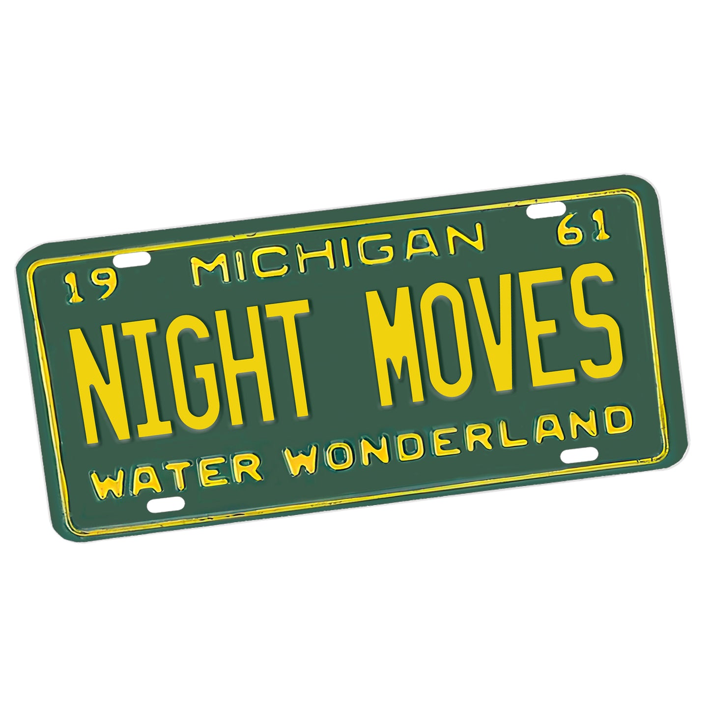 LP-028-2 License Plate - Bob Seger Michigan License Plate Night Moves
