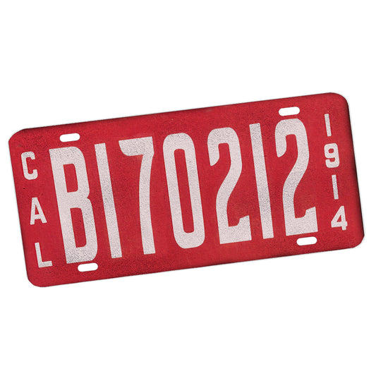 LP-030 License Plate - Vintage Design California 1914 License Plate