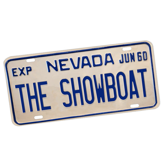 LP-042-4 License Plate - Las Vega Hotel The Showboat Nevada