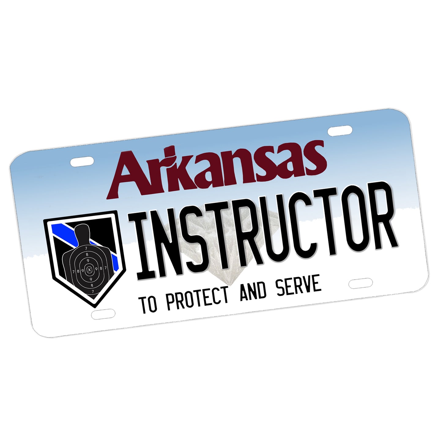 LP-063 License Plate - Arkansas Law Enforcement Police Sheriff Ranks