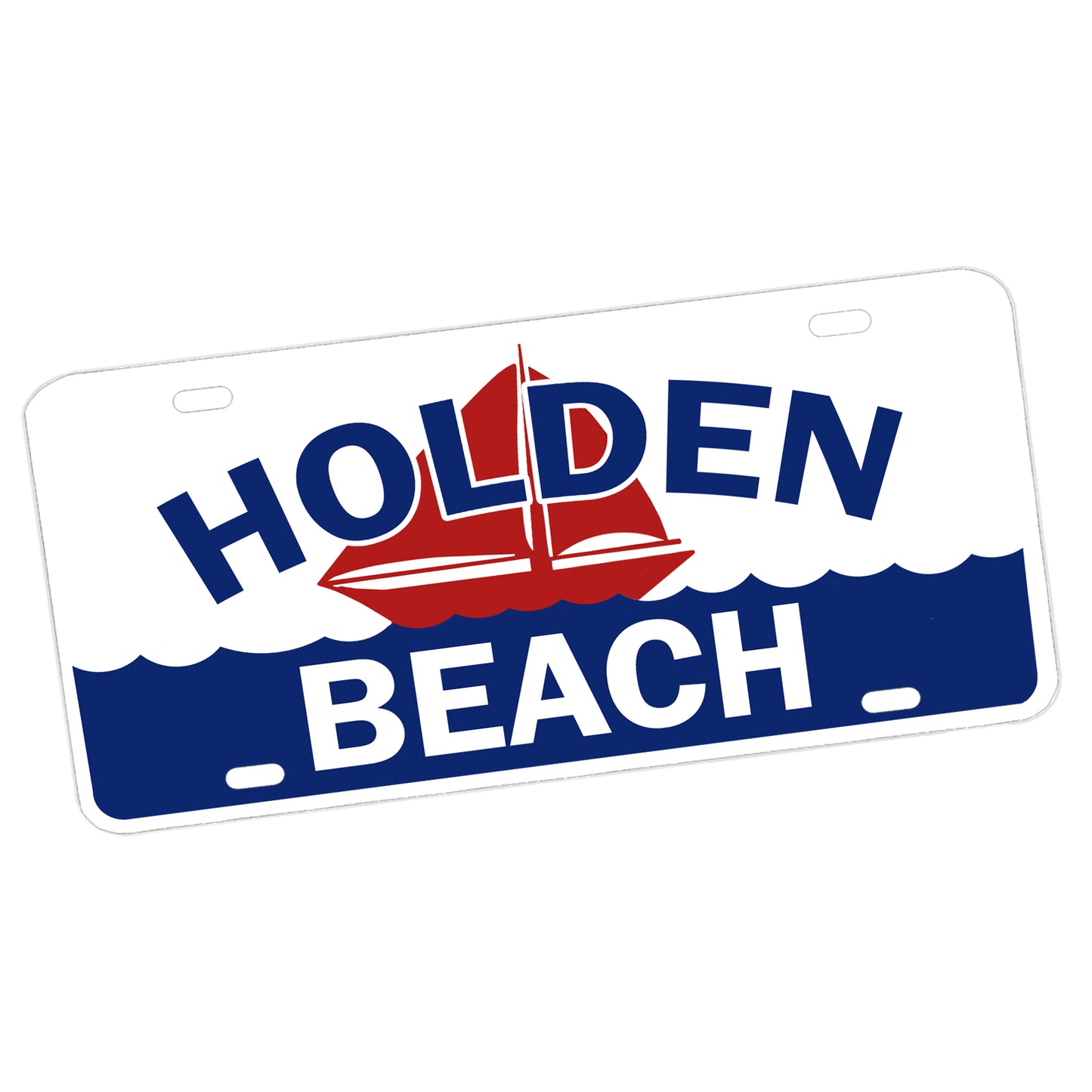 LP-080 License Plate - North Carolina Coastal Towns and Beaches