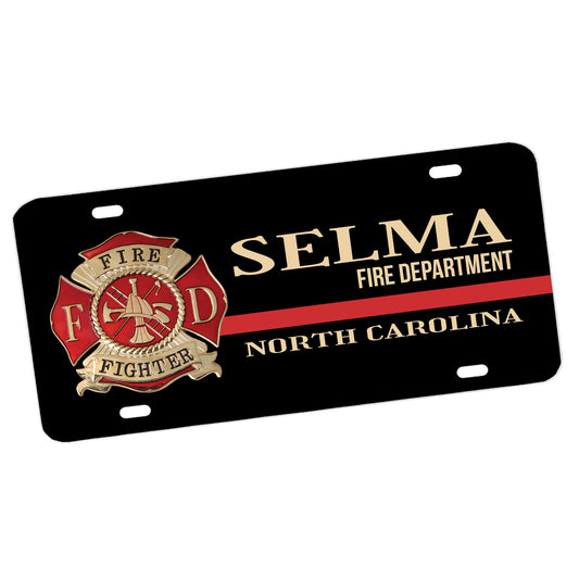 LP-090 License Plate - Firefighter Sela North Carolina Fire Department