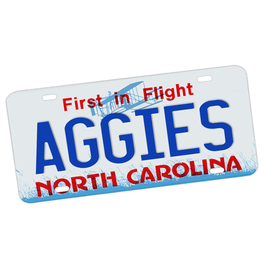 LP-1015-3 North Carolina - License Plate First In Flight Aggies