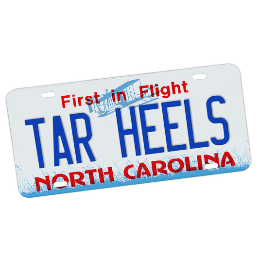 LP-1015-5 North Carolina - License Plate First In Flight Tar Heels