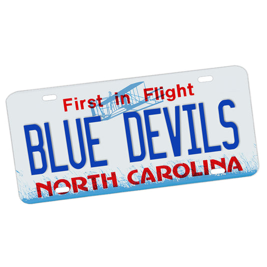 LP-1015-6 North Carolina - License Plate First In Flight Blue Devils