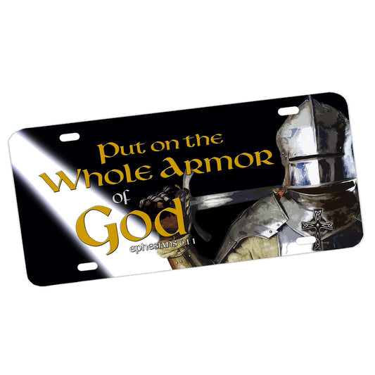 LP-108 License Plate - EMS Put On The Whole Armor of God