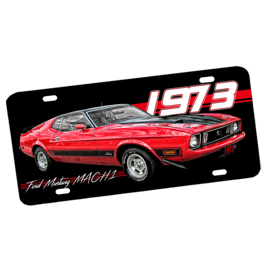 LP-1305 License Plate - Mustang Mach 1 Muscle Car