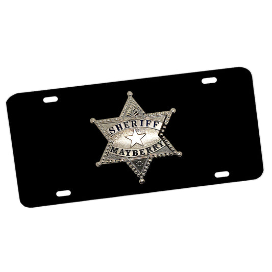 LP-1315 License Plate - Mayberry Sheriff Badge Design