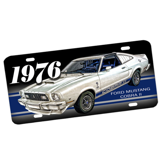 LP-1321 License Plate - Mustang 1976 Cobra II Classic Car
