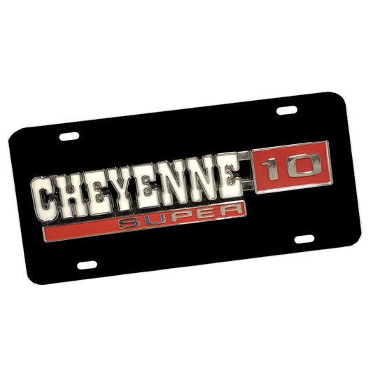LP-1322 License Plate - Truck 1972 Super Cheyenne 10