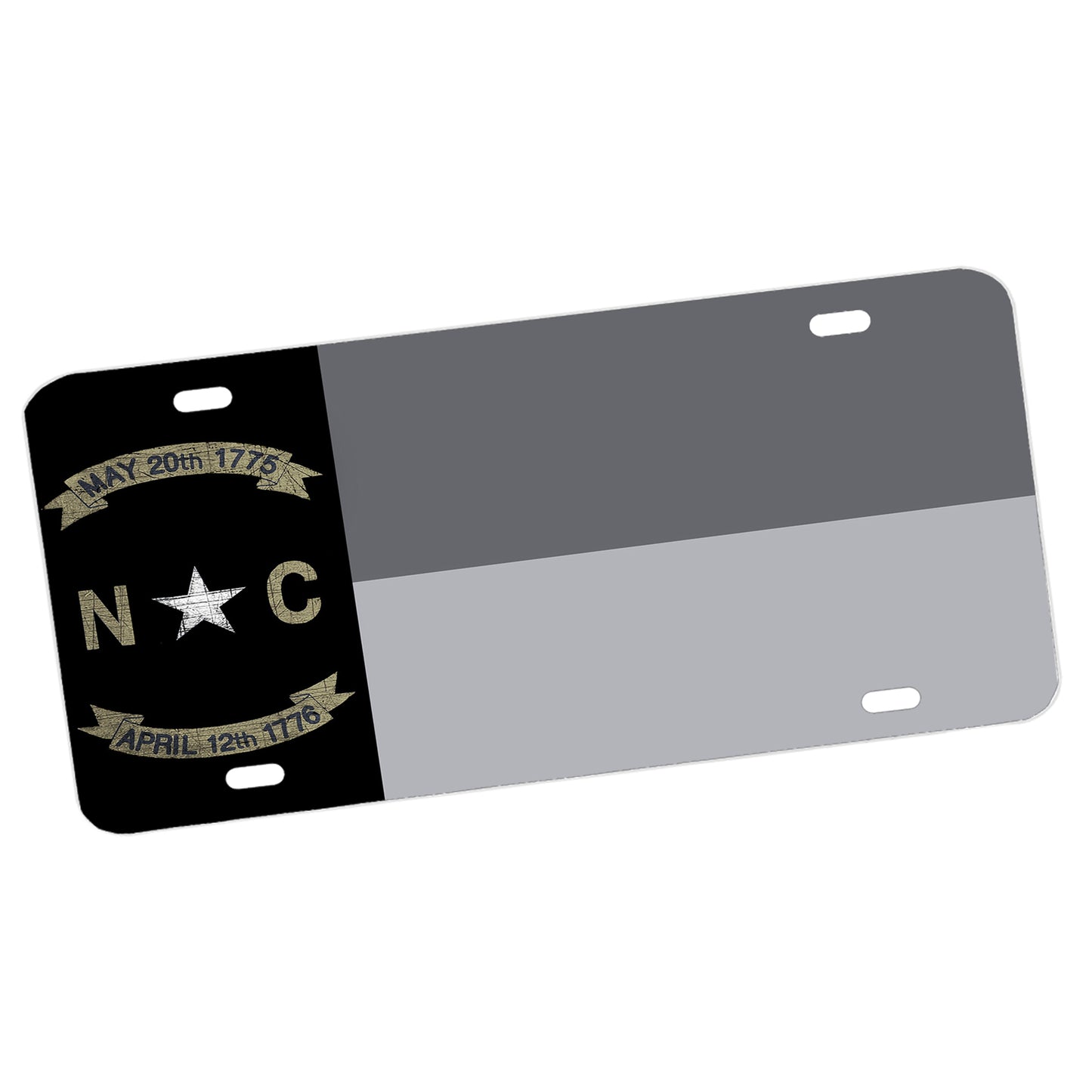 LP-1342 - License Plate North Carolina Subdued State Flag Design