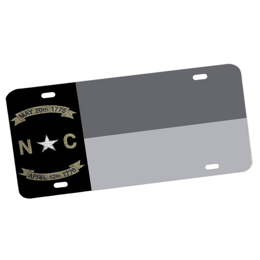 LP-1342 - License Plate North Carolina Subdued State Flag Design