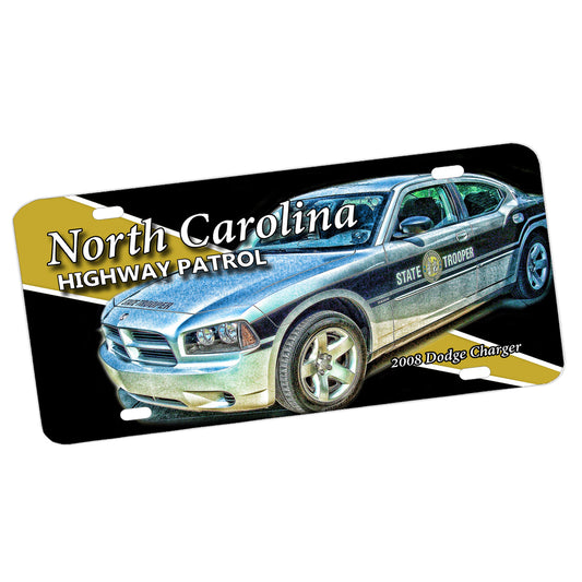 LP-302 North Carolina - License Plate NCSHP State Trooper 2008 Charger