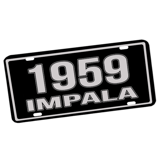 LP-303 1959-1960 Second Generation Impala License Plate