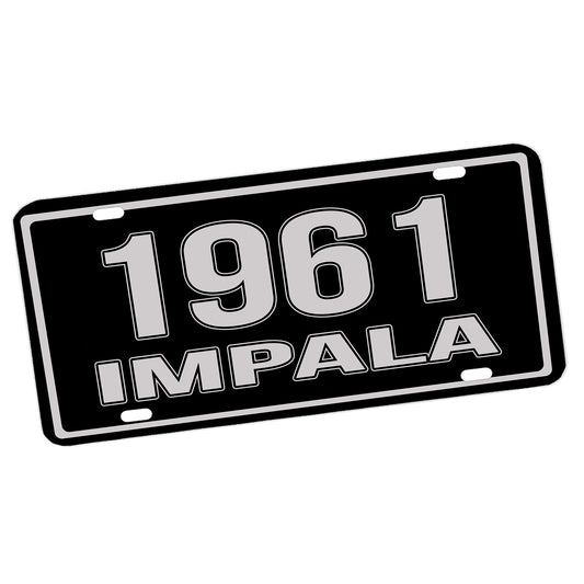 LP-303-Third Generation 1961-1962 Chevrolet Impala License Plate