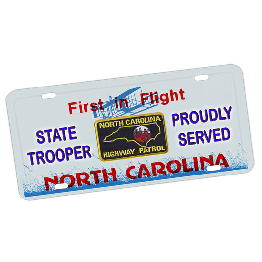LP-308 North Carolina - License Plate NCSHP State Trooper Proudly Served