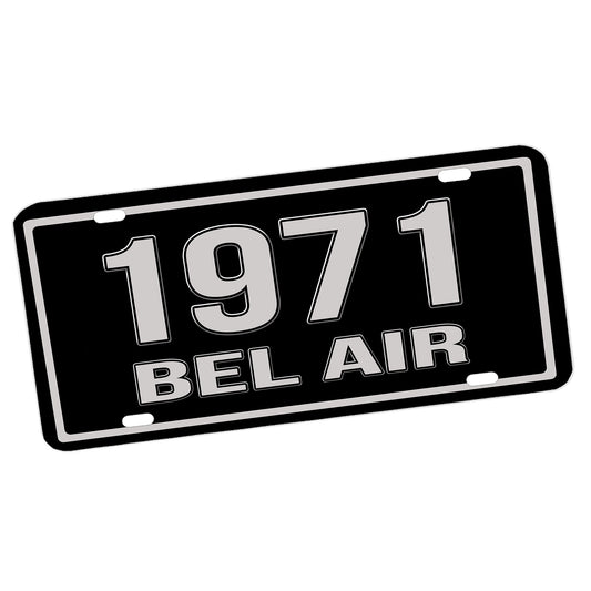 LP-311 1971-1975 Seventh Generation Chevrolet Bel Air Aluminum License Plate