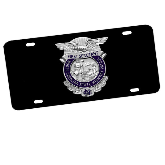 LP-257 North Carolina - License Plate NCSHP State Trooper First Sergeant Badge