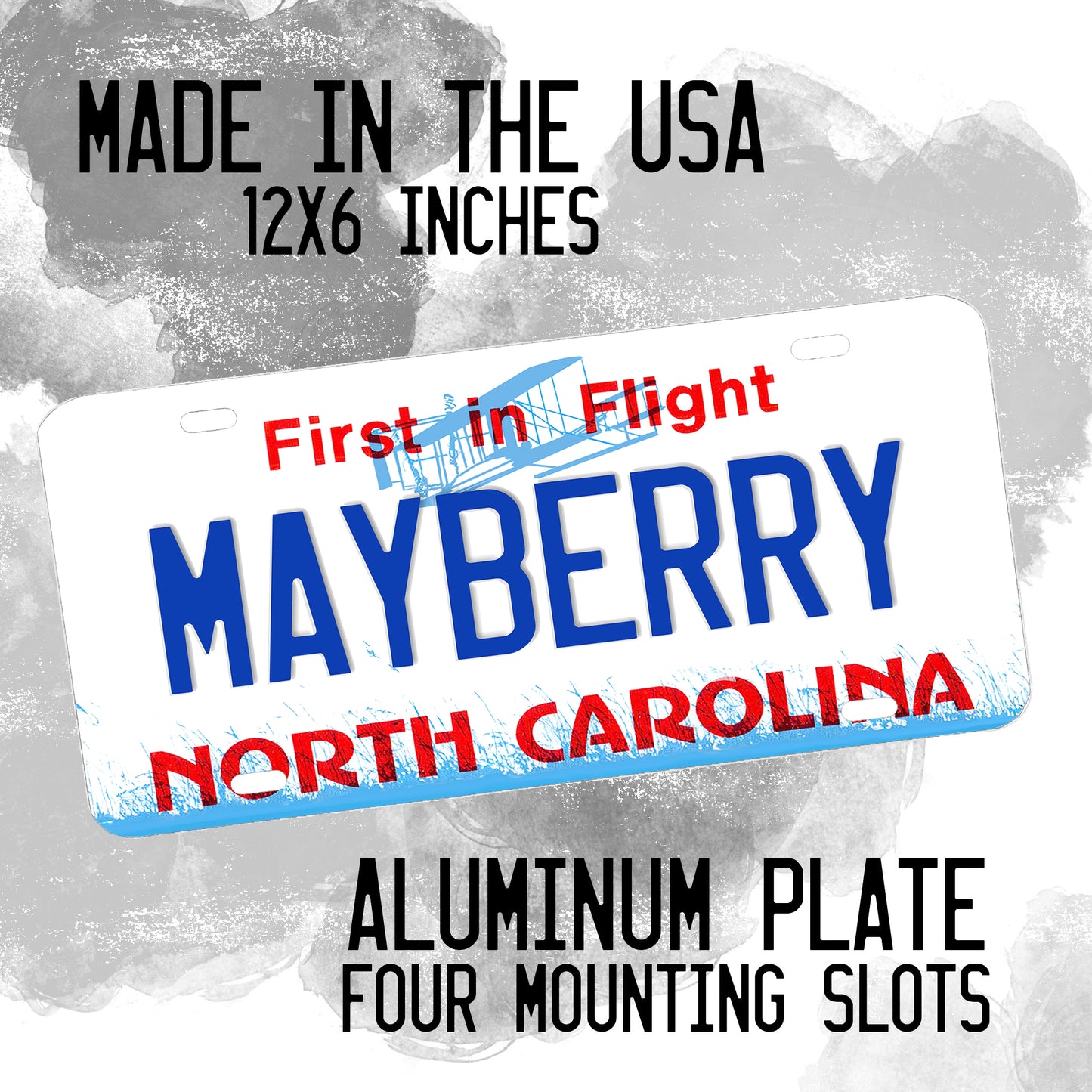 LP-795-1 License Plate - Mayberry North Carolina First In Flight
