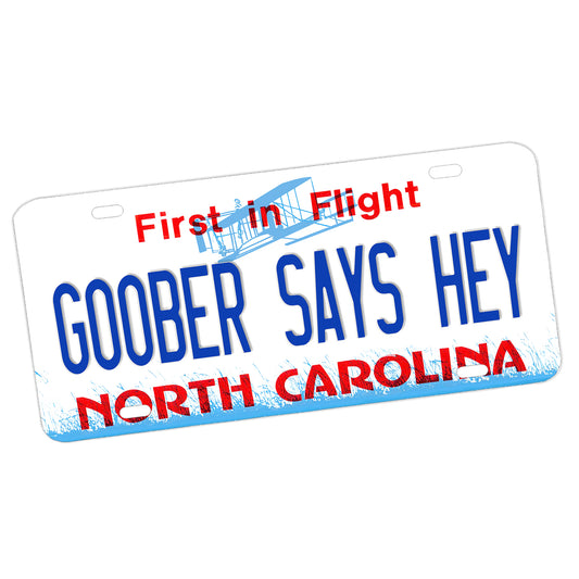 LP-795-3 License Plate - Mayberry North Carolina Goober Says Hey