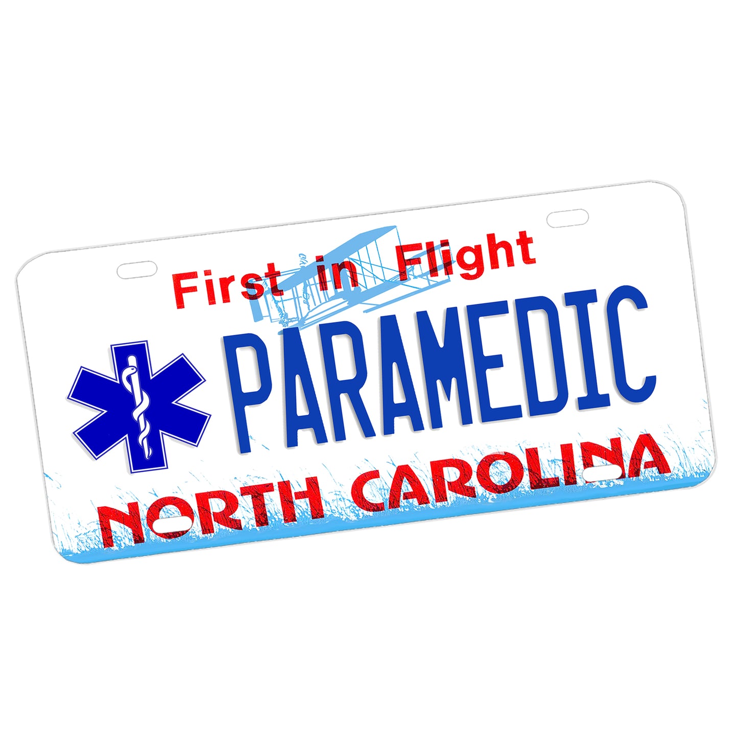 LP-811-5 License Plate - EMS North Carolina Paramedic Star of Life