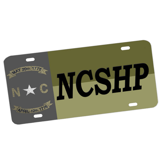 LP-817 North Carolina - License Plate NCSHP Olive Green Design