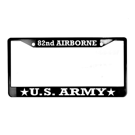 LPF-001 License Plate Frame - Army 82nd Airborne Black Or SIlver