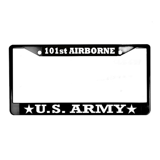LPF-002 License Plate Frame - Army 101st Airborne Black Or Silver