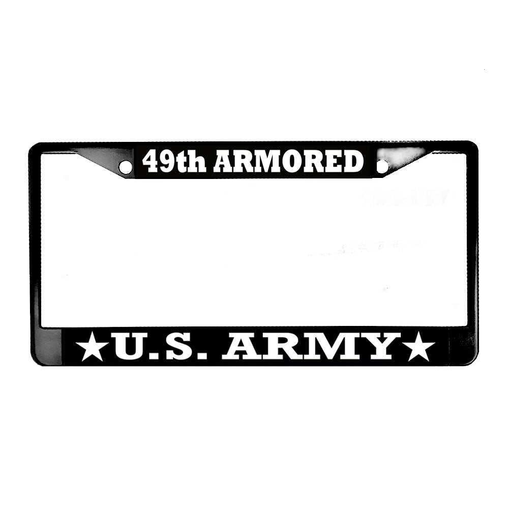 LPF-003 License Plate Frame - Army Armored Black Or Silver