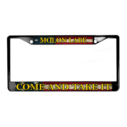 LPF-009 License Plate Frame - Patriotic Molon Labe