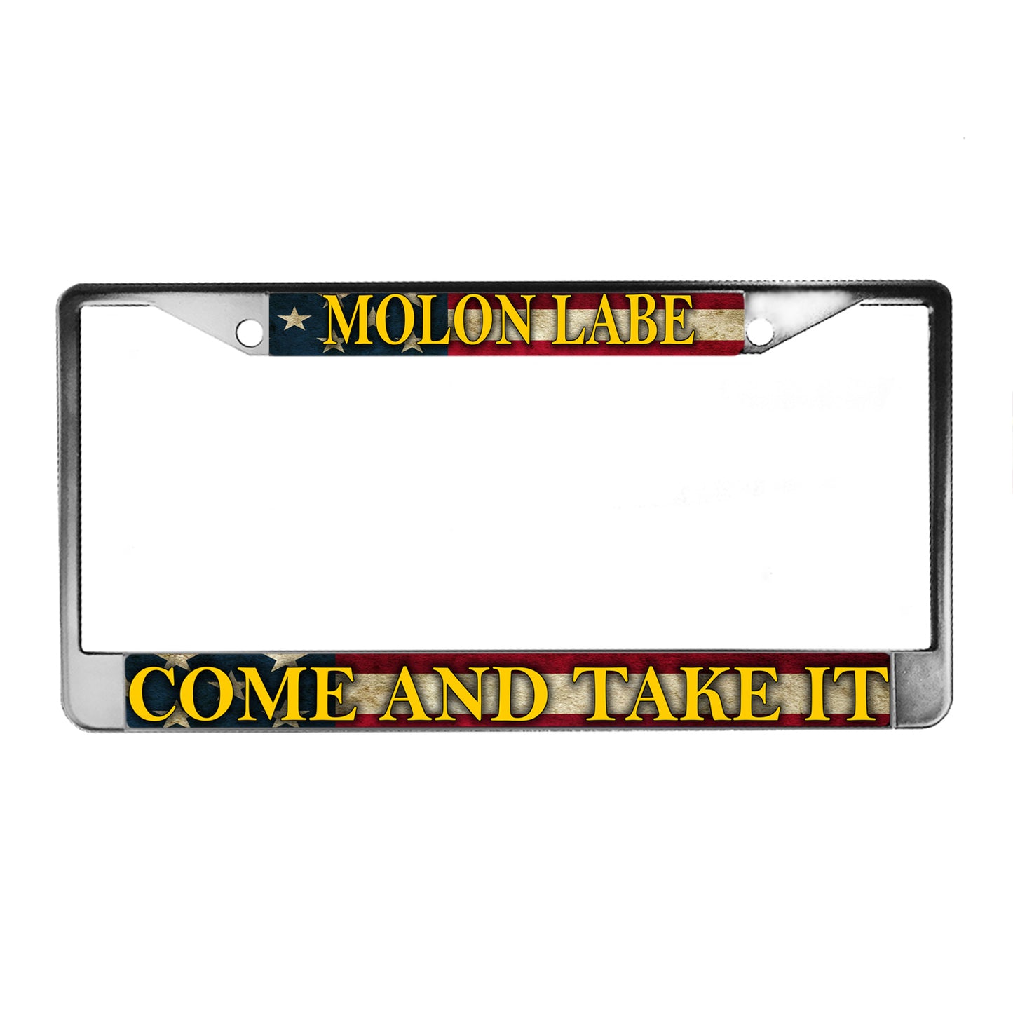 LPF-009 License Plate Frame - Patriotic Molon Labe