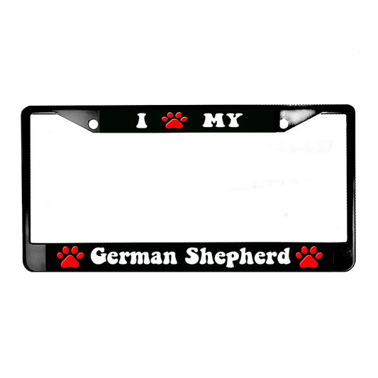 LPF-011 License Plate Frame - Dog I Love My German Shepherd